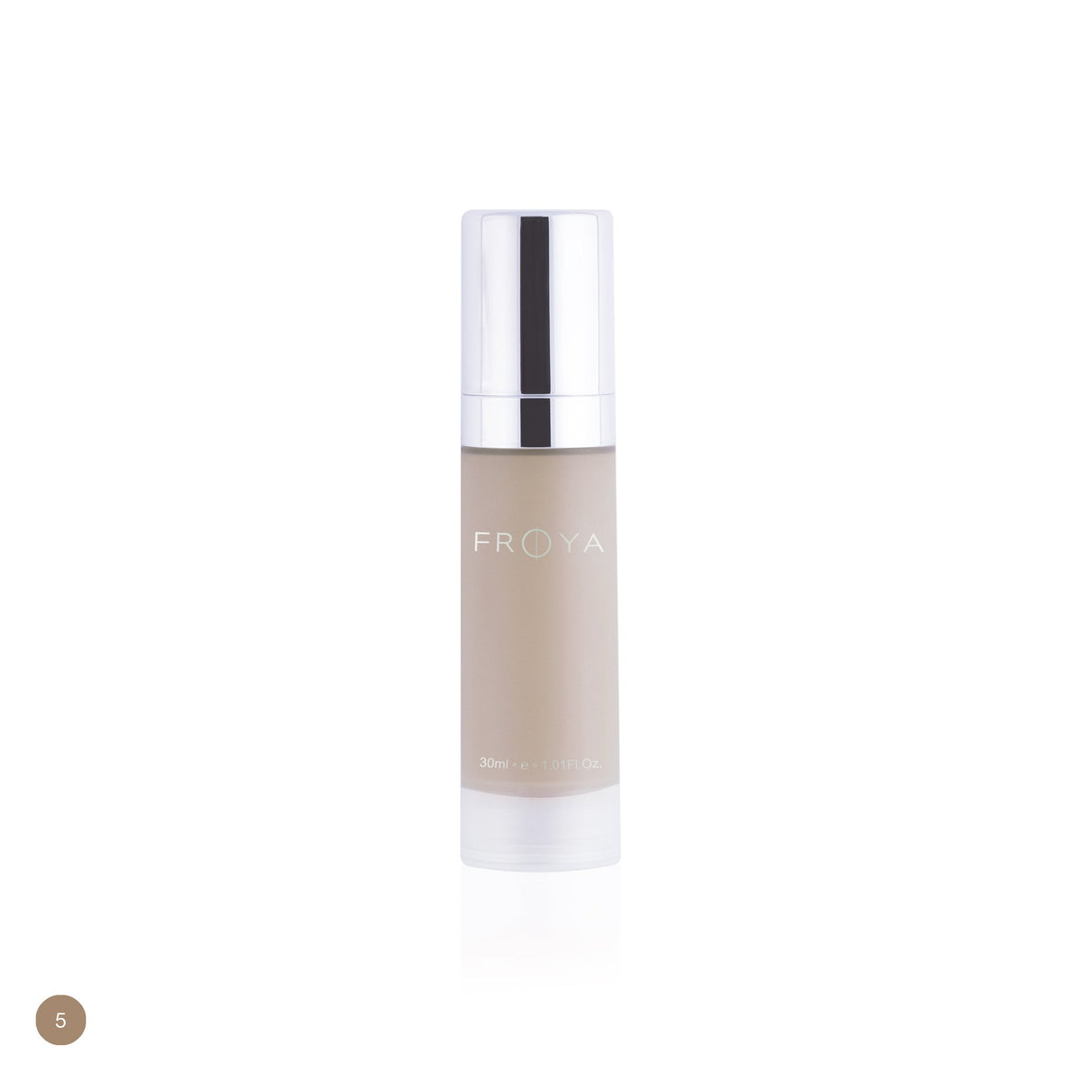 Frøya Photo Finish Moisture Foundation, nyanse No 5. Medium med gyllen undertone